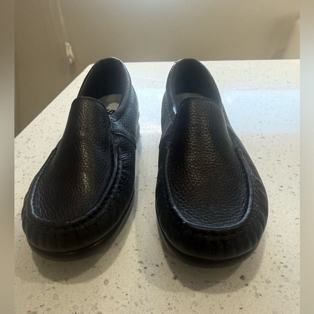SAS Black Leather Women's Loafers Size 8 wide comfort shoe. Made USA New no tags